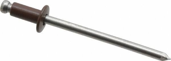 Open End Blind Rivet: Button Head, Aluminum Body, Aluminum Mandrel MPN:44097