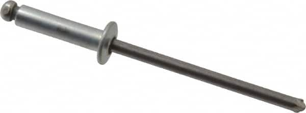 Open End Blind Rivet: Button Head, Steel Body, Steel Mandrel MPN:44121