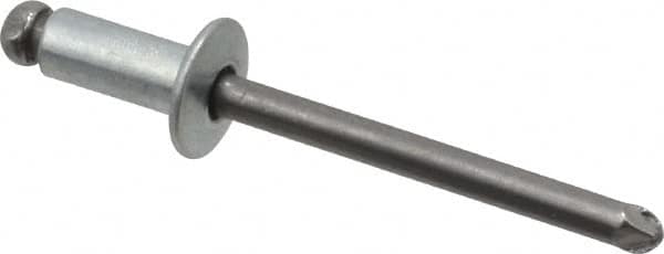 Open End Blind Rivet: Button Head, Steel Body, Steel Mandrel MPN:44147