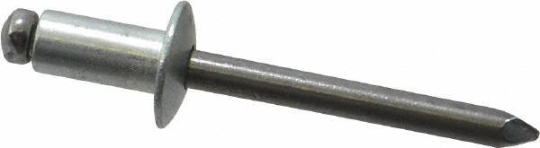 Open End Blind Rivet: Button Head, Steel Body, Steel Mandrel MPN:44181