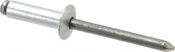 Open End Blind Rivet: Button Head, Steel Body, Steel Mandrel MPN:44187