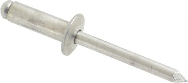 Open End Blind Rivet: Button Head, Aluminum Body, Aluminum Mandrel MPN:44285