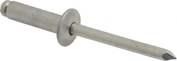 Open End Blind Rivet: Button Head, Aluminum Body, Aluminum Mandrel MPN:44287