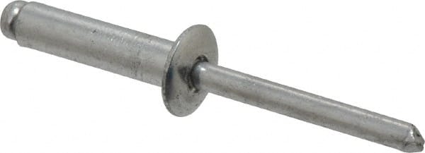 Open End Blind Rivet: Button Head, Aluminum Body, Aluminum Mandrel MPN:44289