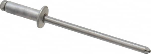 Open End Blind Rivet: Button Head, Aluminum Body, Steel Mandrel MPN:44317