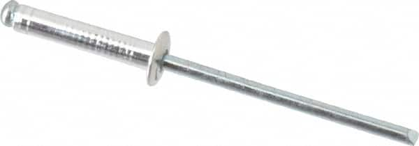 Open End Blind Rivet: Button Head, Aluminum Body, Steel Mandrel MPN:44322