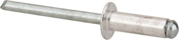 Open End Blind Rivet: Button Head, Aluminum Body, Steel Mandrel MPN:44349