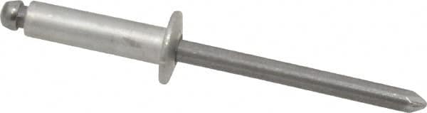 Open End Blind Rivet: Button Head, Aluminum Body, Steel Mandrel MPN:44352