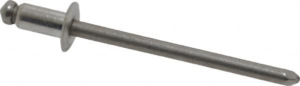 Open End Blind Rivet: Button Head, Stainless Steel Body, Stainless Steel Mandrel MPN:M44412