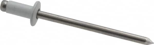 Open End Blind Rivet: Button Head, Aluminum Body, Aluminum Mandrel MPN:44700