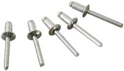 Open End Blind Rivet: Button Head, Steel Body, Steel Mandrel MPN:70112