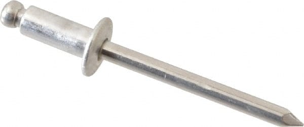 Open End Blind Rivet: Button Head, Aluminum Body, Aluminum Mandrel MPN:70247