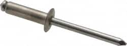 Open End Blind Rivet: Button Head, Stainless Steel Body, Stainless Steel Mandrel MPN:M44450