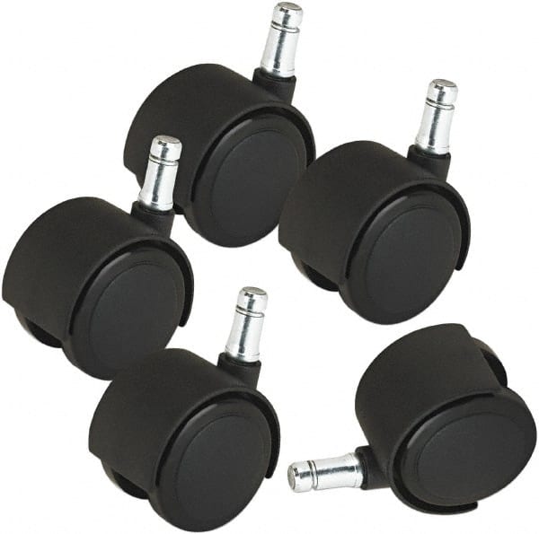 Pack of (5) Matte Black Carpet Casters MPN:MAS23622