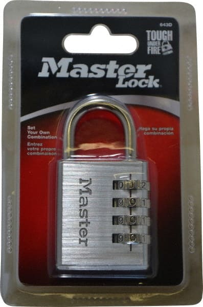 Combination Lock: Aluminum, 1-9/16