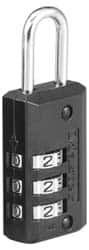 Combination Lock: Die-Cast Zinc, 1-3/16