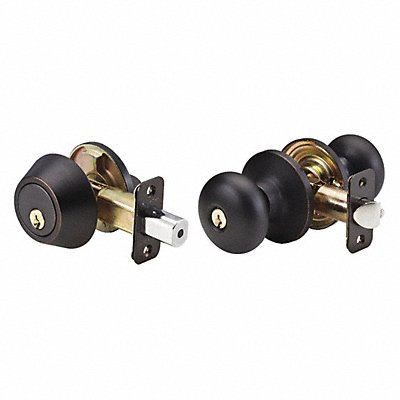 Knob Lockset Biscuit Style Aged Bronze MPN:BCC0612PKA4