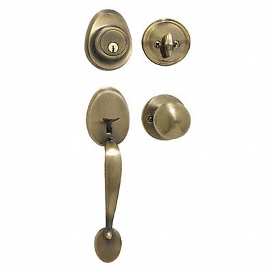 Knob Lockset Biscuit Style Antique Brass MPN:HDLBC0605KA4