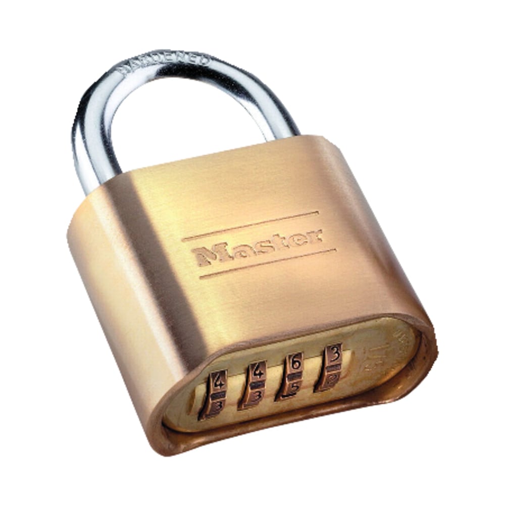 Master Lock Resettable Combination Lock, Brass (Min Order Qty 3) MPN:175D