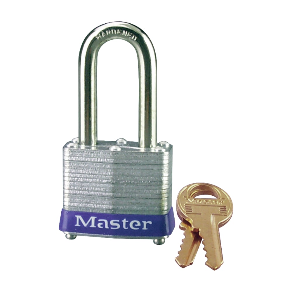 Master Lock Long-Shackle Padlock, Steel Gray (Min Order Qty 5) MPN:3DLF