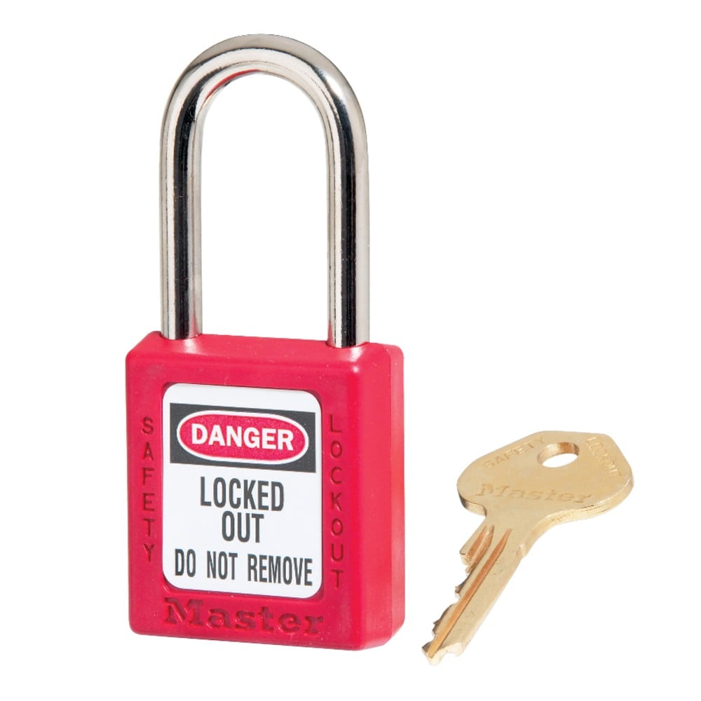 Master Lock Red Safety Padlock (Min Order Qty 6) MPN:410RED