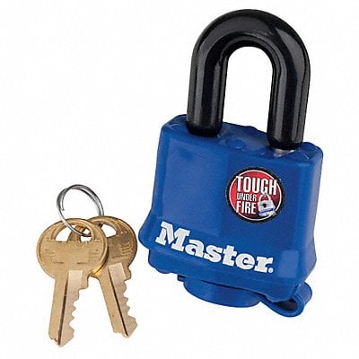 Keyed Padlock 1/2 in Rectangle Blue MPN:312KA-0702