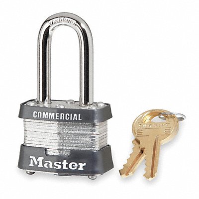 Keyed Padlock 5/8 in Rectangle Silver MPN:3KALF