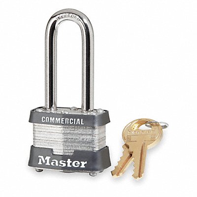 Keyed Padlock 5/8 in Rectangle Silver MPN:3KALH