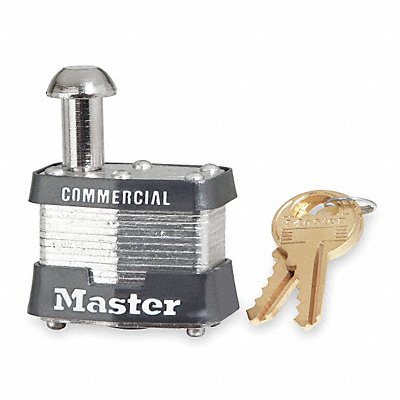 Keyed Padlock Rectangle Silver MPN:443