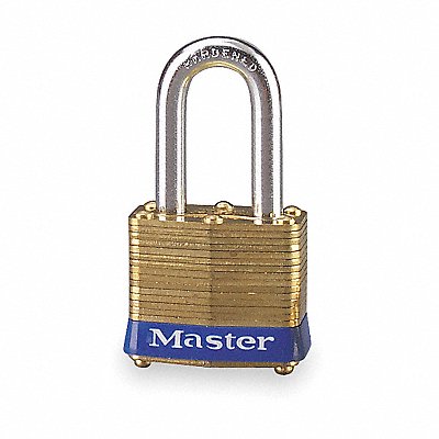 Keyed Padlock 5/8 in Rectangle Gold MPN:4KALH