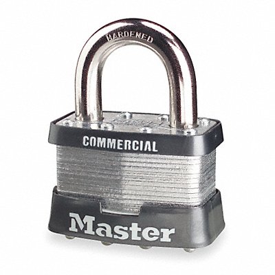 Keyed Padlock 15/16 in Rectangle Black MPN:5N