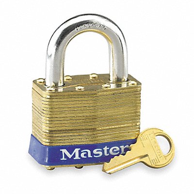 Keyed Padlock 15/16 in Rectangle Gold MPN:6