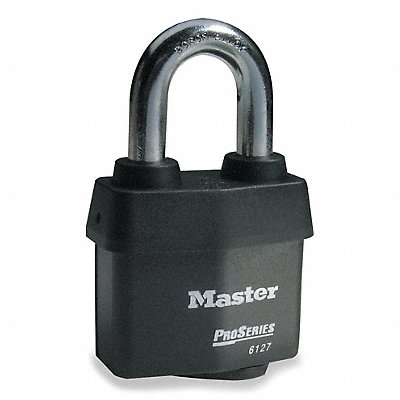 Keyed Padlock 7/8 in Rectangle Black MPN:6127KA-10G209