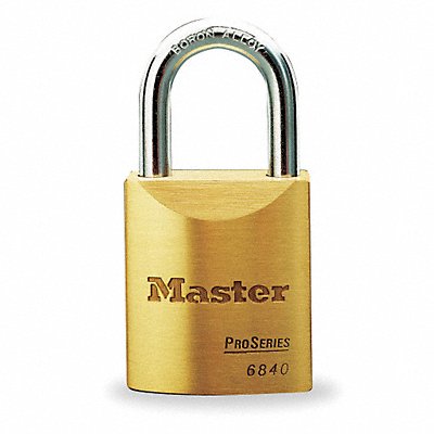 Keyed Padlock 25/32 in Rectangle Gold MPN:6840KA-10G111