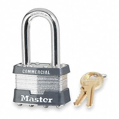 Keyed Padlock 3/4 in Rectangle Silver MPN:81LF