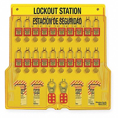 Lockout Station Filled Ylw Keyed Diff MPN:1484BP410ES