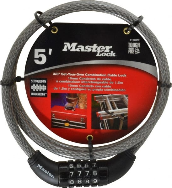 5' Long Combination Cable Lock MPN:8119DPF