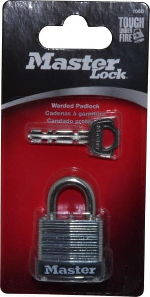 Padlock: Steel, Keyed Different, 1-1/8