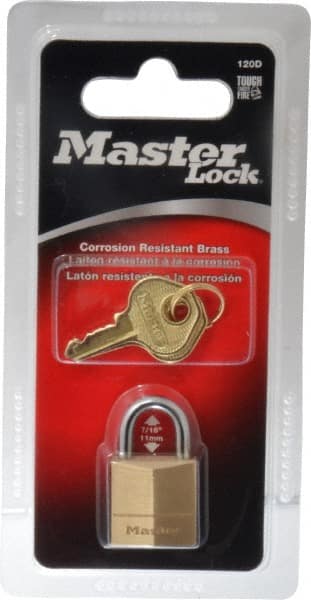 Padlock: Solid Brass, Keyed Different, 3/4