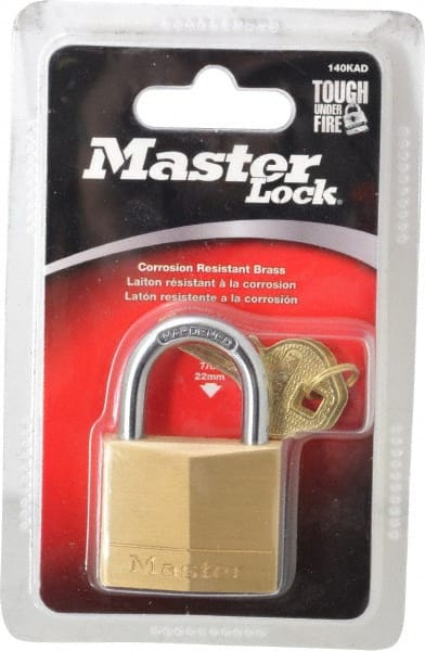 Padlock: Solid Brass, Keyed Alike, 1-9/16