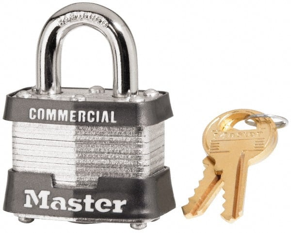 Padlock: Laminated Steel, Keyed Different, 1-9/16