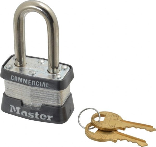 Padlock: Laminated Steel, Keyed Different, 1-9/16