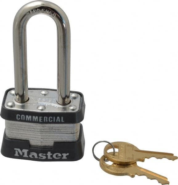 Padlock: Laminated Steel, Keyed Different, 1-9/16