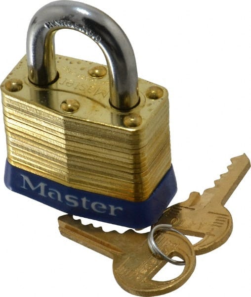 Padlock: Brass, Keyed Different, 1-9/16