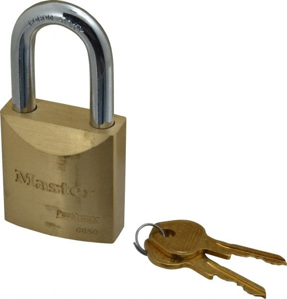 Padlock: Brass, Keyed Different, 2-11/32