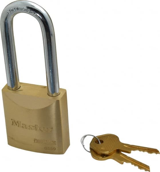 Padlock: Brass, Keyed Different, 2-11/32