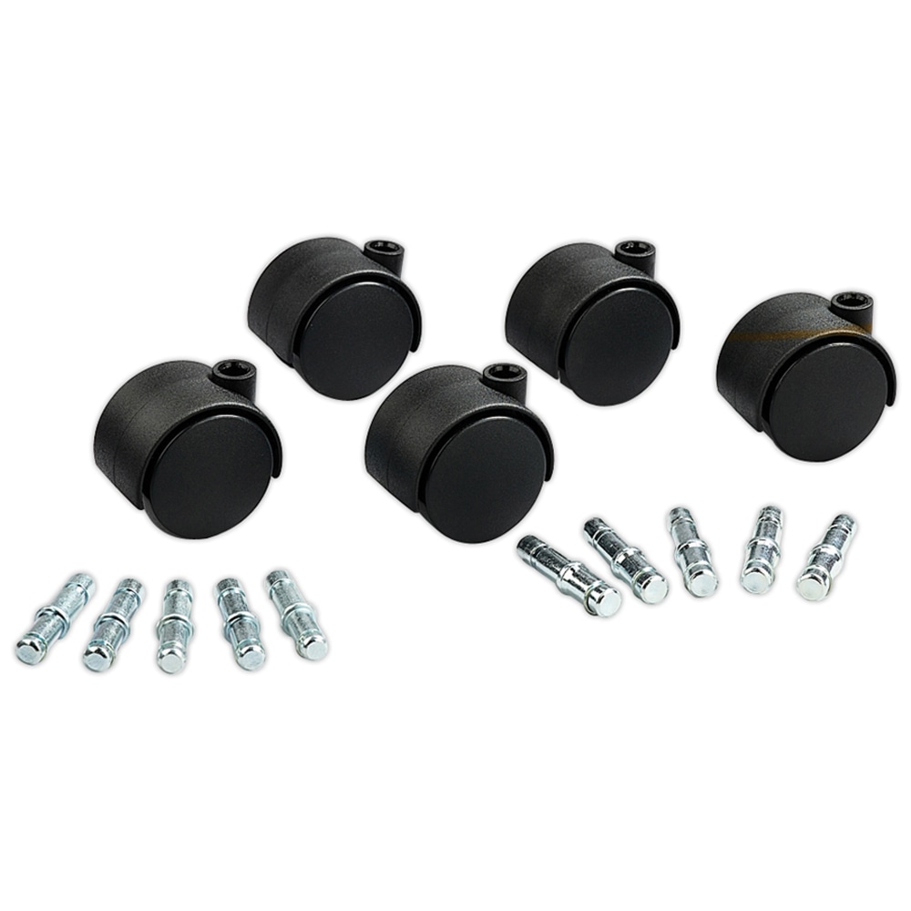 Get It Movin Hard-Wheel Casters For Metal Bases On Carpeted Floors, Pack Of 5 (Min Order Qty 3) MPN:23604