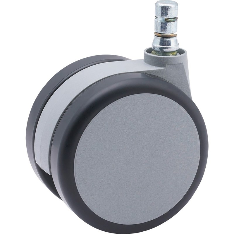 Master Caster Gemini Heavy-Duty Chair Mat Casters - 3in Diameter - 220 lb - Urethane - Black, Gray - 5 / Set MPN:70415