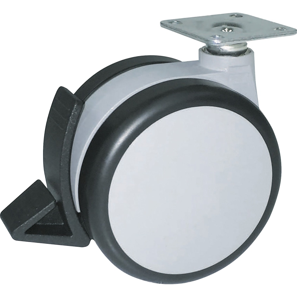 Master Caster Gemini Heavy-Duty Chair Mat Casters - 3in Diameter - 220 lb - Urethane - Gray, Black - 4 / Set (Min Order Qty 2) MPN:71444