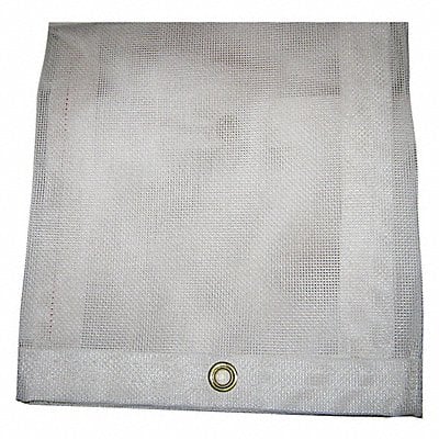 Mesh Tarp White 6 x 8 ft Cut Size MPN:MBT-12-01-0608